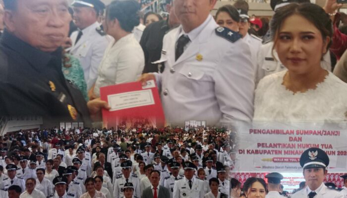 Dilantik bersama Para Hukum Tua di Minahasa, Michael Polandos Resmi Jabat Hukum Tua Desa Kawatak Langowan Selatan
