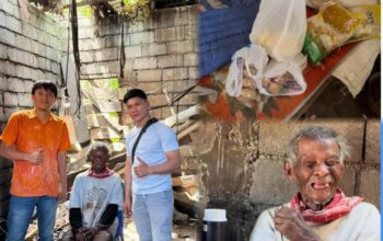 Sederhana Tapi Bermakna, Papa Ani dan Manado Expression Salurkan Bantuan untuk Opa Tarji di Desa Tolok