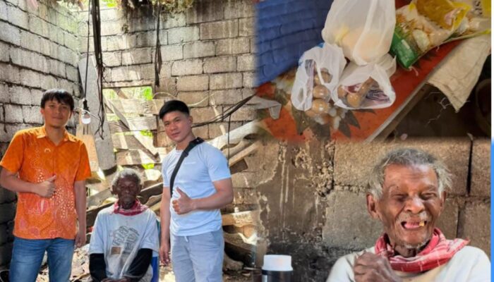 Sederhana Tapi Bermakna, Papa Ani dan Manado Expression Salurkan Bantuan untuk Opa Tarji di Desa Tolok