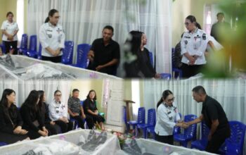 Bentuk Kepedulian, Wakil Bupati Minahasa Vanda Sarundajang Melayat dan Hadiri 3 Ibadah Pemakaman di Kawangkoan
