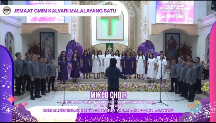GMIM Kalvari Malalayang Juara I Lomba Mix Choir HUT Wilayah Manado Malalayang 2026