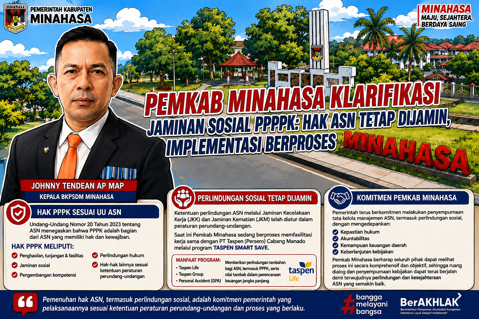 Foto: Gambar Karikatur Komitmen Pemkab Minahasa terhadap Kesejakteraan PPPK.
