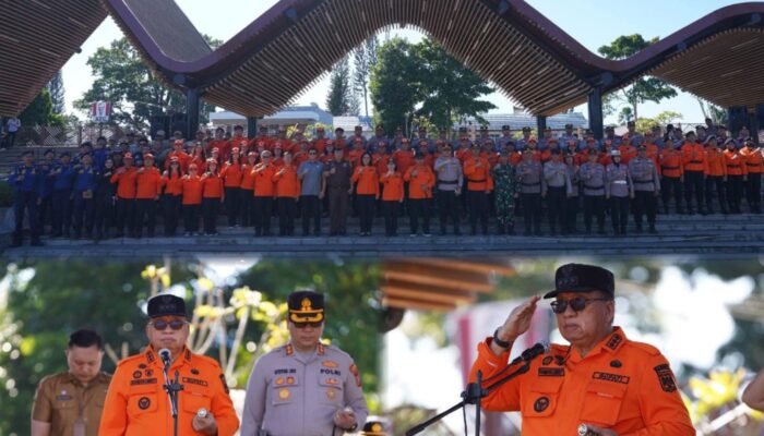 Digelar Polres Minahasa, Pemkab Minahasa Ikuti Apel Pasukan Tanggap Bencana Dampak El-Nino