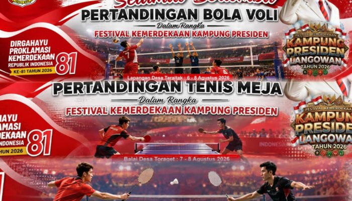 Festival Kemerdekaan Kampung Presiden Langowan 2026 Resmi Digelar, 3 Cabang Olahraga Ramaikan HUT RI ke-81