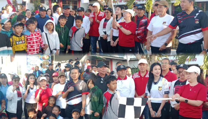 Wabup Vanda Sarundajang Buka Rangkaian HUT RI ke-81 di Tompaso Raya, Jalan Sehat 2.000 Peserta Meriahkan Pembukaan