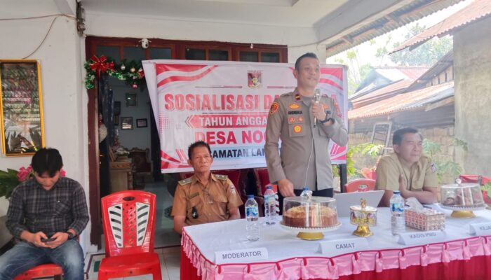 KAPOLSEK LANGOWAN BARAT INGATKAN PENGELOLAAN DANA DESA DAN WASPADA KEBAKARAN SAAT EL NINO