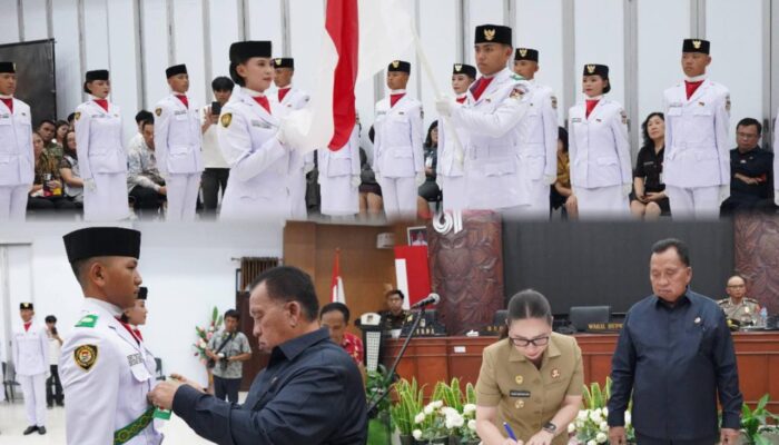 Bupati Robby Dondokambey Kukuhkan 32 Paskibraka Minahasa 2026, Dan Pesan Hal Ini