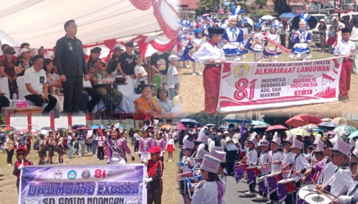 Meriah…Lomba Drum Band dan Marching Band di Festival Kemerdekaan Kampung Presiden Langowan 2026 Sukses digelar