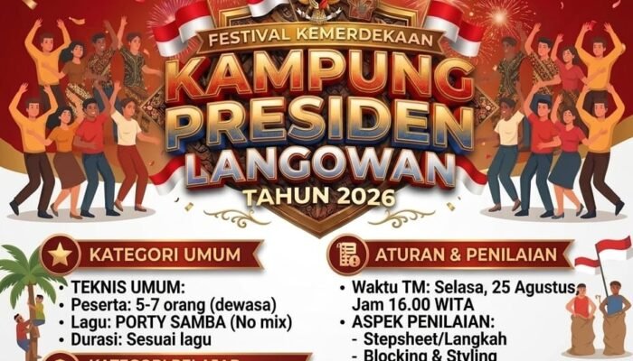 Festival Kemerdekaan Kampung Presiden Langowan 2026 Hadirkan Open Competition Lomba Line Dance Berhadiah Total Jutaan Rupiah