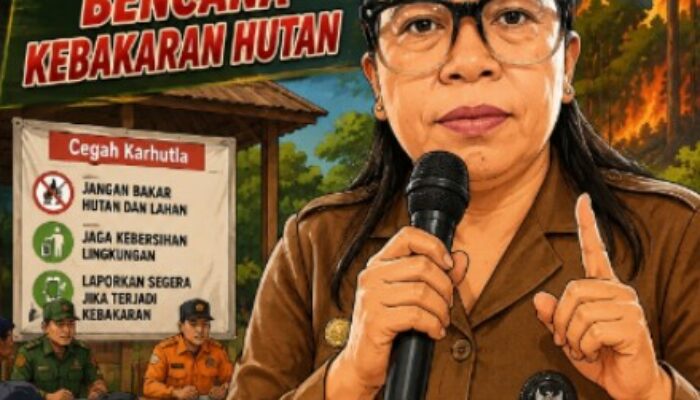 Hukum Tua Desa Ampreng Imbau Warga Waspada Kebakaran Hutan Merembet ke Kebun Kelelondey