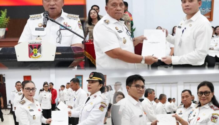 Bupati Minahasa Robby Dondokambey Sampaikan Arahan Saat Lantik 56 Pejabat di Lingkup Pemkab Minahasa