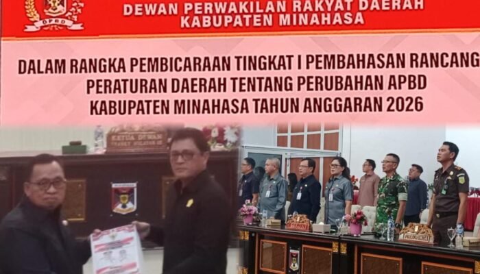 DPRD Minahasa Gelar Paripurna Bahas Perubahan APBD 2026, Bupati Robby Dondokambey Sampaikan Hal Penting Ini