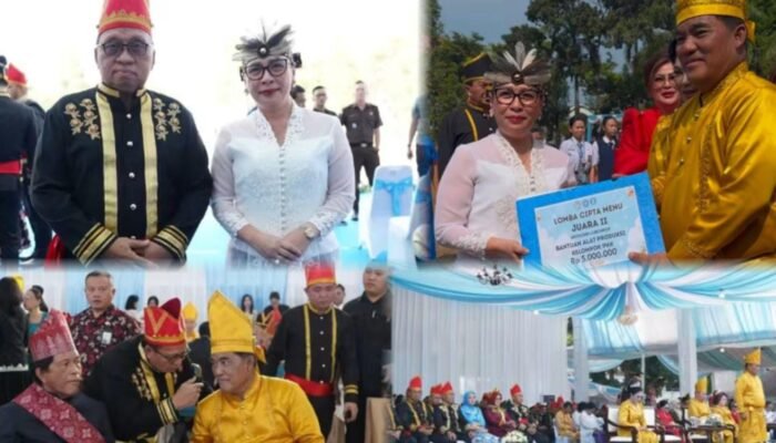 HUT ke-62 Provinsi Sulut, Bupati Robby Dondokambey dan Wabup Vanda Sarundajang Dampingi TP-PKK Minahasa Terima Piagam Penghargaan Juara II Lomba B2SA
