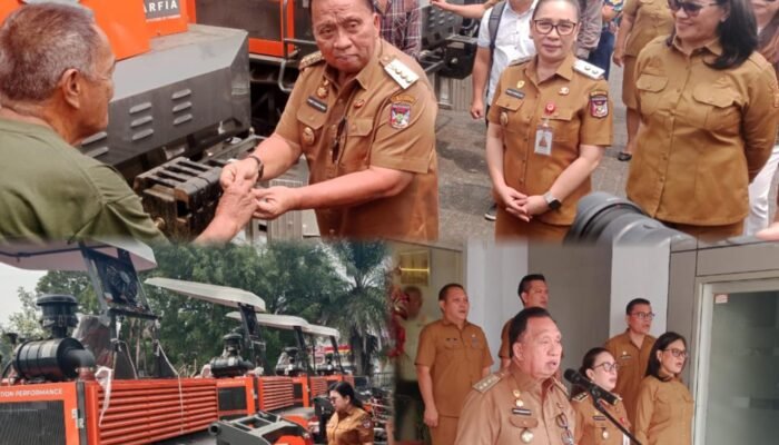 Pesan Hal Ini, Bupati dan Wabup Minahasa Serahkan Alsintan Traktor Crawler kepada Kelompok Tani