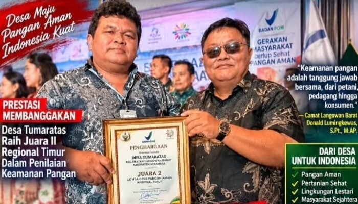 Hukum Tua Jendri Rondonuwu Antar Desa Tumaratas Raih Prestasi Nasional, Harumkan Nama Langowan Barat di Kancah Regional Timur