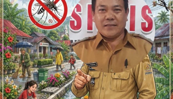 Hujan Mulai Turun, Pemdes Noongan 3 Ajak Warga Jaga Kebersihan, Cegah Demam Berdarah