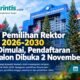 Jadwal Pemilihan Rektor Unsrat 2026-2030 Resmi Dimulai, Pendaftaran Bakal Calon Dibuka 2 November